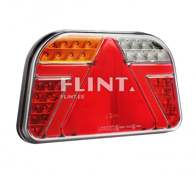 Tagatuli LED 12/24V; (vasak) numbrituli, udutuli; 241x140x44mm