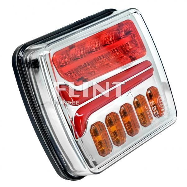 Toote pildil on autode tagatuled, millel on punased ja oranžid kergelt kumerad dioodid. Ülemine osa koosneb kahest punasest dioodiribid, all olev osa sisaldab viit oranži dioodi.