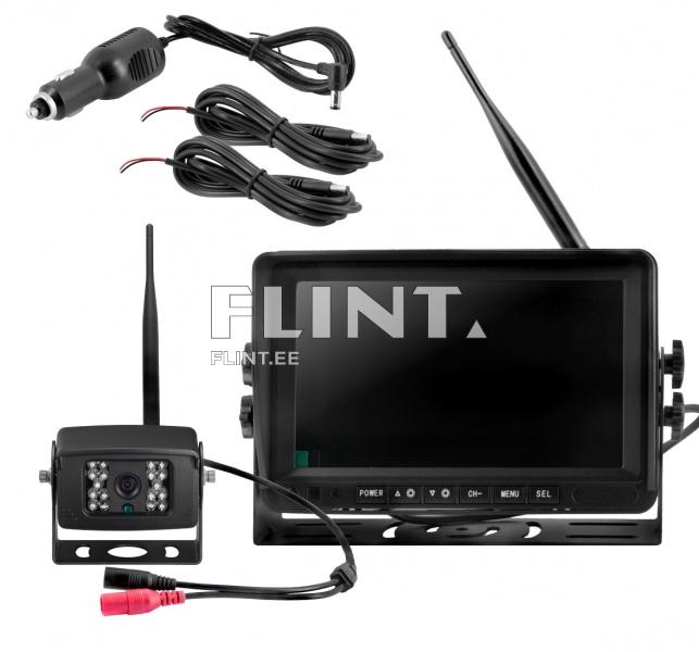 Kaamera komplekt 7" monitoriga (4 kanalit) juhtmevaba