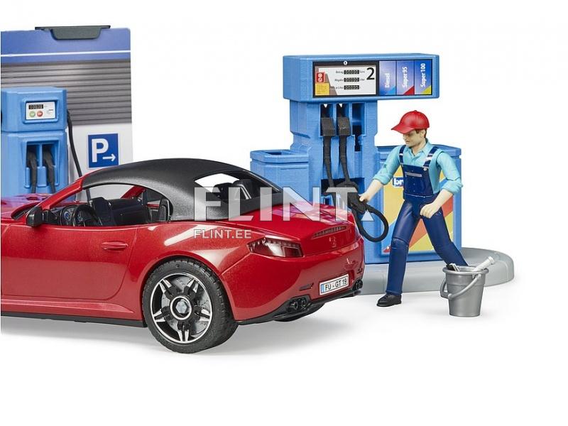 Tankla ja pesula komplekt Roadsteriga Bruder