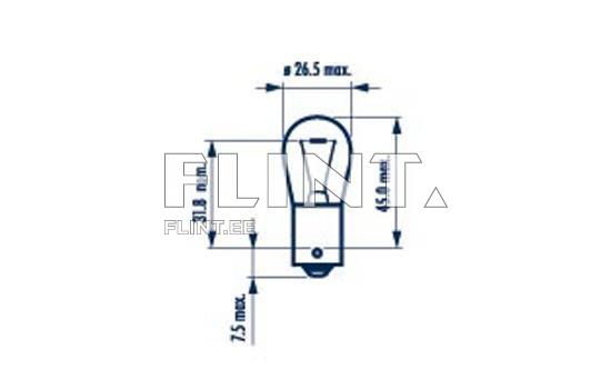 Pirn 12V 21W BAU 15s Amber NAR17638