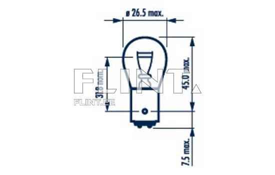 Valgusallikas, mille mõõdud on 26.5 mm laius, 318 mm kõrgus ja 7.5 mm alus. Ülemine osa on ümmargune ja klaasist, põhjas on konnektor.