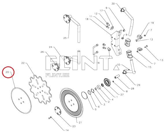 Ketasnuga 76406 18" Kverneland