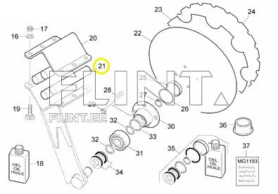 Kummileevendi (L=220, 40mm) Amazone 78200081 (asendus)