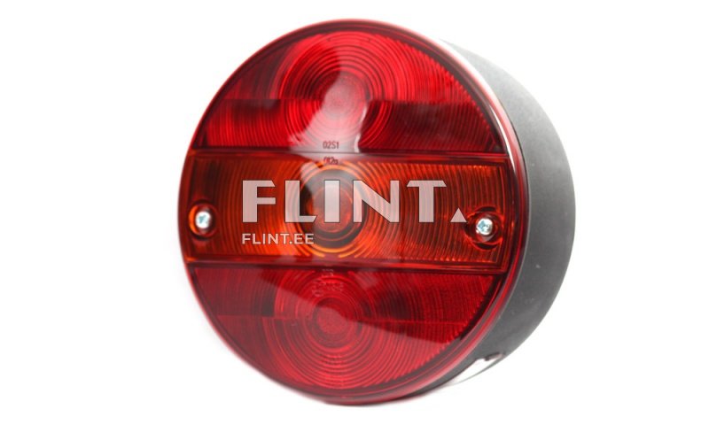 Kümmargune punane latern, millel on kaks silmust, ülemine osa on tumedam punane ja alumine osa heledam oranž. Latern on musta alusega ja sisaldab kahte kruvi.