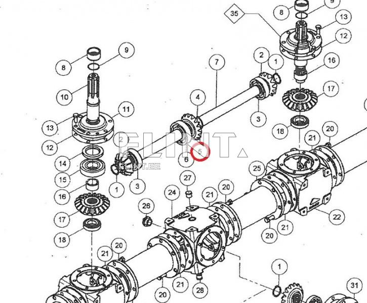 Reduktori koonus hammasratas 9501 (z16, ava 45mm)