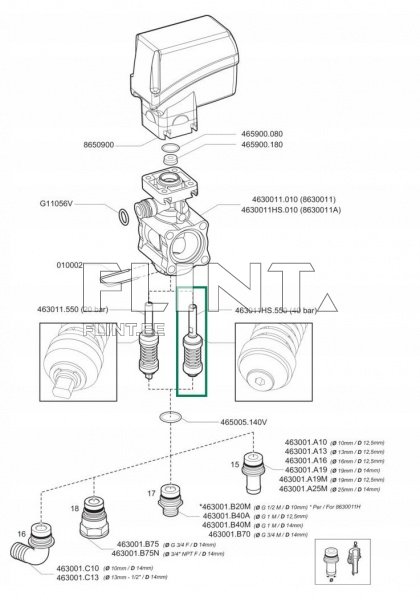 Pööratav survevedru ARAG 463011HS.550 