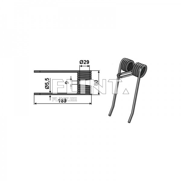 Koguri pii Maschio B018P0003 (169x80x5,5; ava 29mm)
