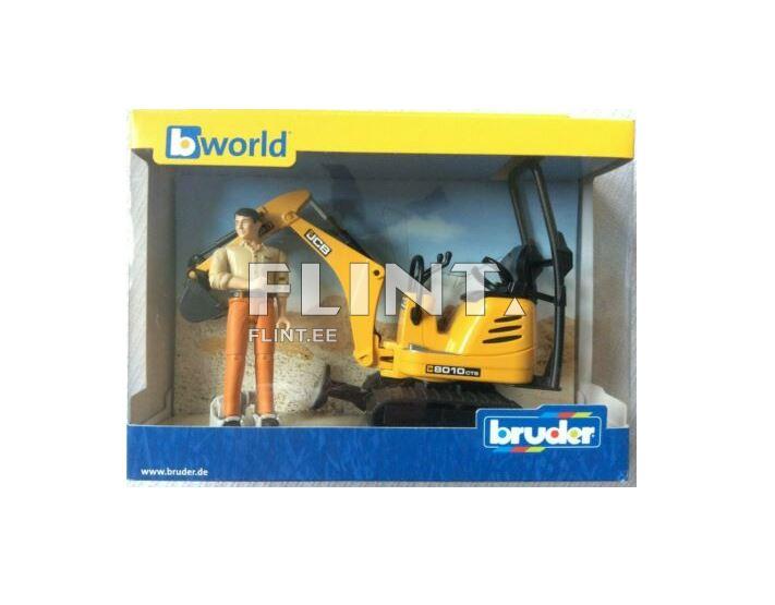 Ekskavaator JCB 8010 CTS + juht (13,5x6,3x13,5cm) Bruder