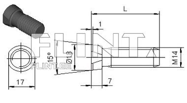 Polt M14x34 12,9 (1xkant)