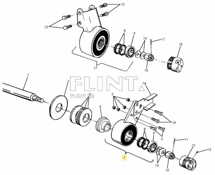 Tagarulli laagripukk Väderstad Carrier 452680/208033 ava 35mm