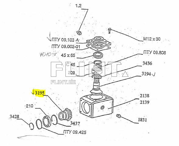 Reduktori koonus hammasratas 3195 (z18, ava 41mm)