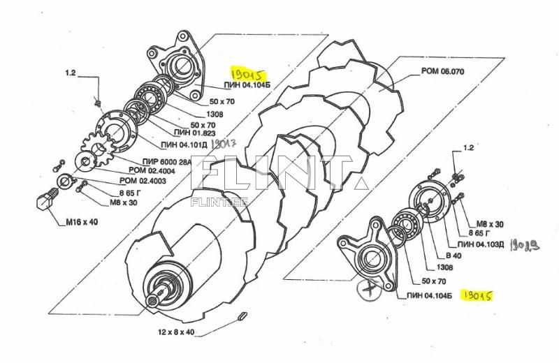 Haspli laagripesa PIN 04.104