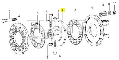 Friktsioonsiduri flants 1 3/4" z20 Walterscheid 338233, 1338233, 56.91.06