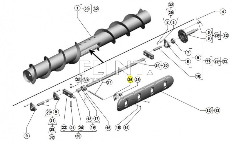 Sõrme puksi klamber 54-1-2-2-7 (3518050-11070-01) (10.08.01.530)