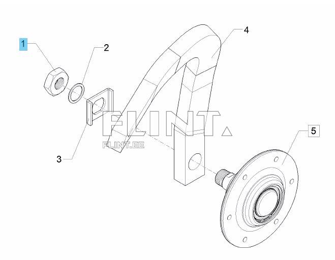 Rummu telje mutter M36x1,5 DIN439-5 (30310014) parem Lemken Rubin 12