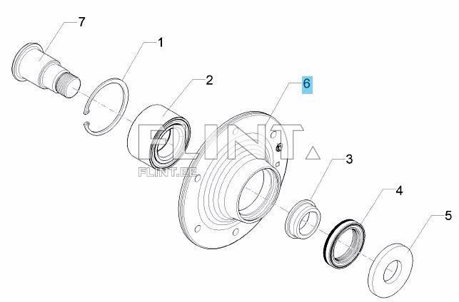 Rummu korpus D235/195x85(C) LI (45510077) vasak Lemken Rubin 12