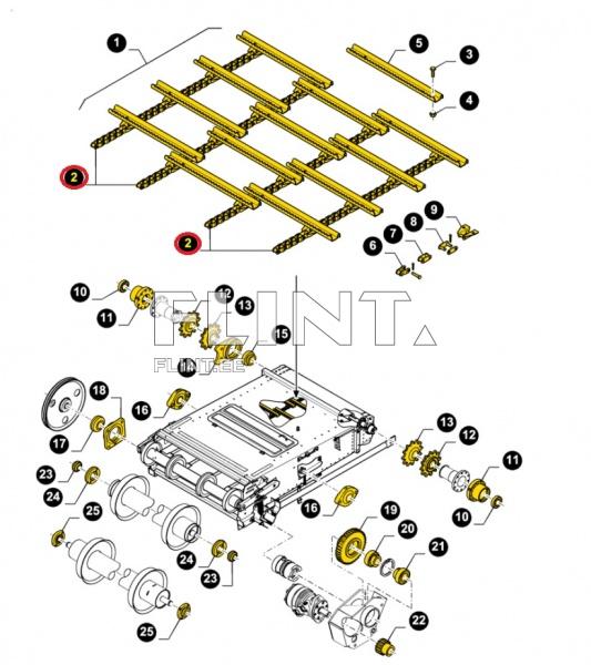 Kallakukettide komplekt New Holland 87495881 (kett A557)