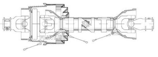 Joonis, mis kujutab kroonhammast, mille keskel on pikisuunaline telg ja sümmeetrilised detailid kummalgi pool.