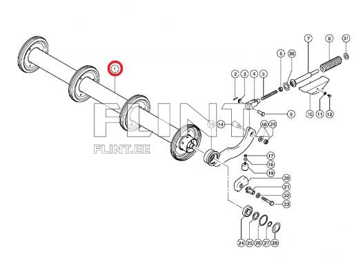 Kallaku võll Claas 518782