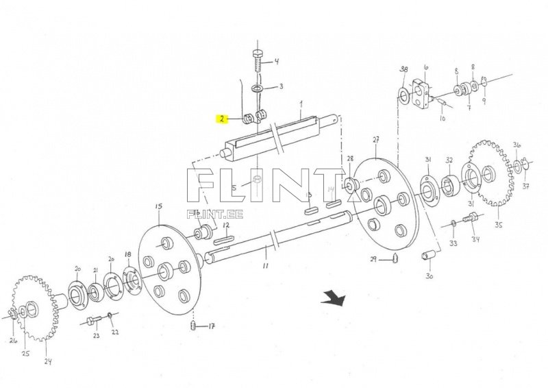 Koguri pii Orkel, Vicon, Taarup (57637,16618868) (167x65x5,5; ava 37mm)