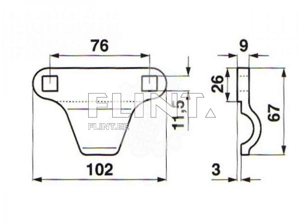 Vikati konn Claas 102mm 676236
