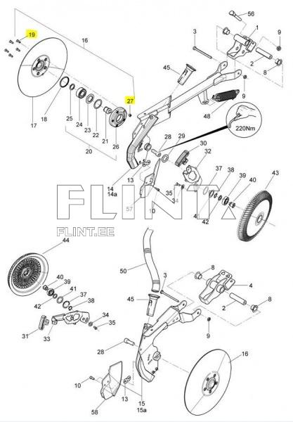Ketta polt+mutter M8x25 Amazone DD497 &amp; DE080