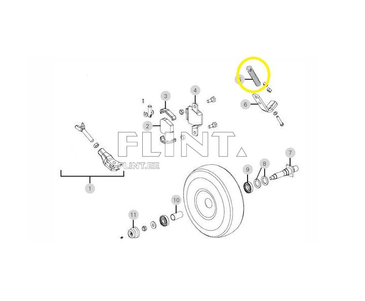 Tugiratta vedru KK064089 Kverneland