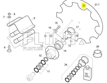 Randaali ketas 510x5mm; 78201966 (4-ava; rumm 120mm) hambuline Amazone