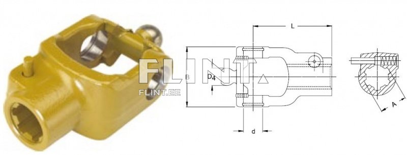 Kardaani kahvel z21 - rist 36x89/32x106mm (lainurk)