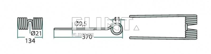 Kaaruti pii Claas 9568151 (370x134x9,5; ava 44mm)