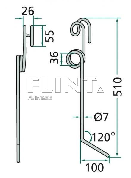 Ökoäkke pii 510x7mm (Einböck) 15.002