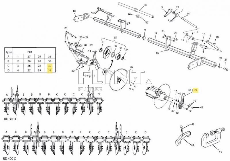 Väetise juhttoru (parem) Väderstad 432121 originaal