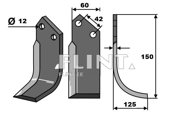 Mullafreesi tera Cosmo UL (vasak) (150x125x6m; ava 12mm)