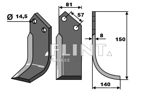 Mullafreesi tera Cosmo VL (parem) W3127 (150x140x8; ava 14,5mm)