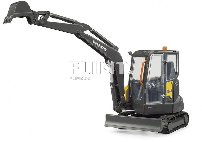 Mudelis on must ekskavaator, millel on kumer kabin ja suur langetükk. Tootjalogo on selgelt nähtav, ning see asub kabiini küljes.