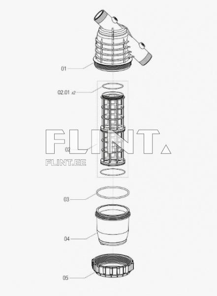 Filter ARAG 3332072 (23 m3/h) 2" välis