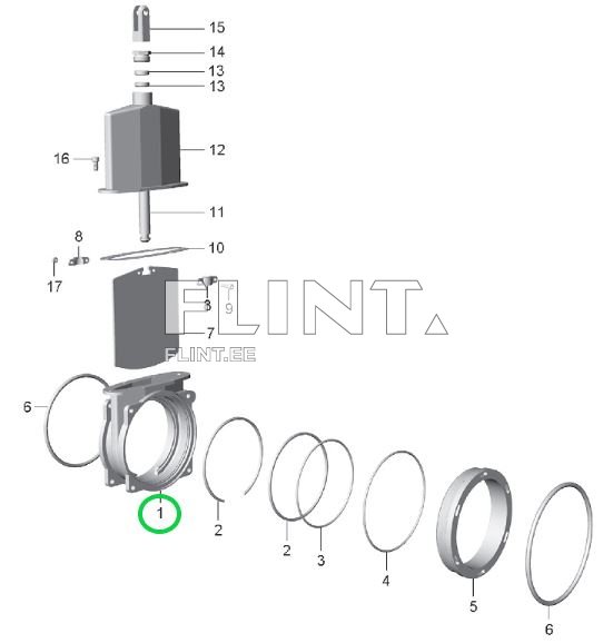 Tihendusrõngas 6" lõiketeraga siibrile