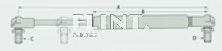 Toode on piklik ja metallist konstruktsioon, millel on kaks külgfiksatsiooni, üks vasakul ja teine paremal. Tuletatakse mõõtudega A, B, C ja D.