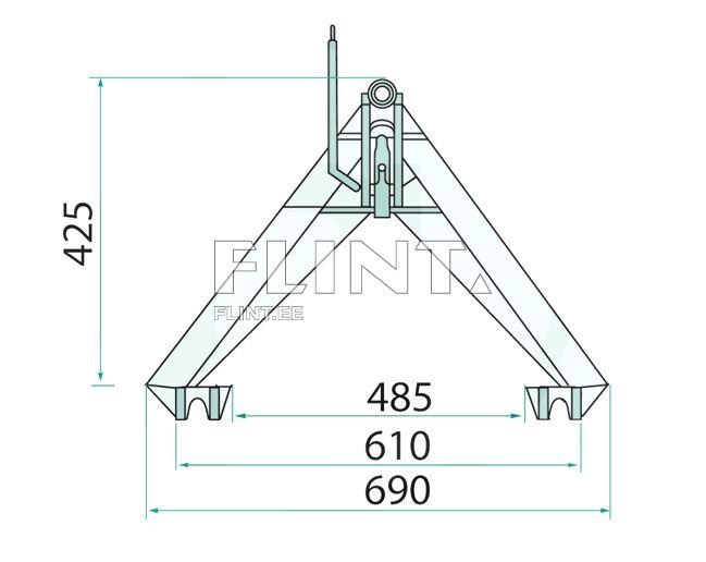 Haakekolmnurk Cat.0 (400kg)