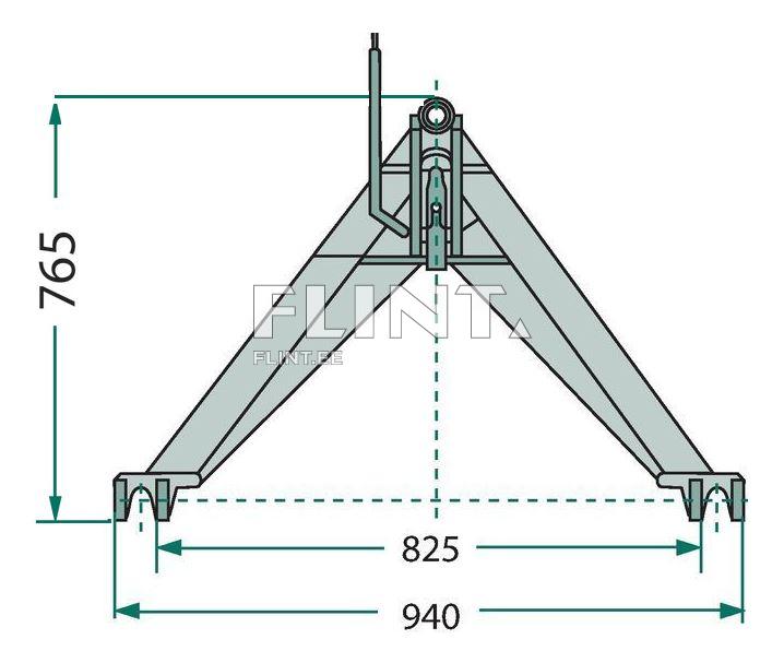 Haakekolmnurk Cat.2 (1400kg)