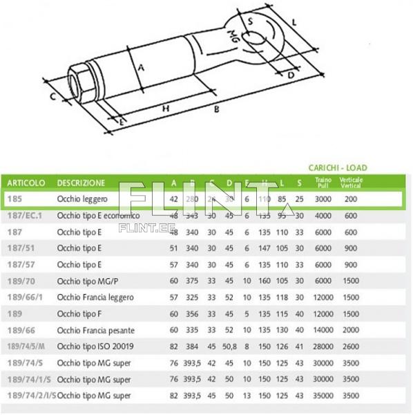 Haakekonks 2,5T (185)
