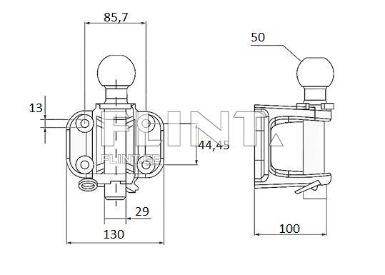Haakekonks K50 (85,7x44,45mm)
