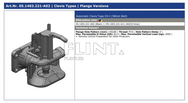 Haakekonks Scharmüller 05.1403.221 (140x80mm) automaatlukustiga