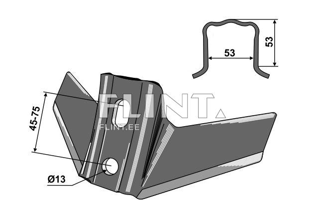 Hanijalg 300x6mm Solbjerg (45-75mm ts-ts)