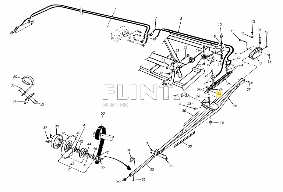 Markiiri silindri varre reguleeritav ots Väderstad 428048