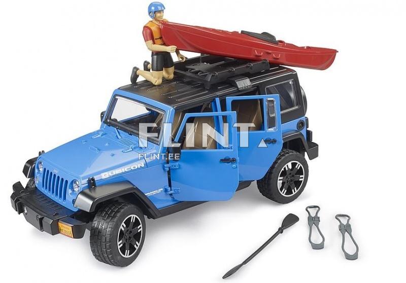 Jeep Wrangler (32,9x14,4x14,2cm) + kajak Bruder