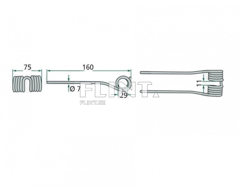Koguri pii Krone 938438.0 (160x75x7mm; ava 29mm)