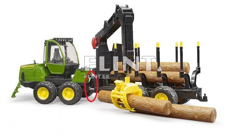 Toode on must plastikust detail, millel on ümmargune ülemine osa ja sirge keha. Detailil on kaks pikkendit, mis on jagatud vertikaalselt. See on asetatud valgele taustale.