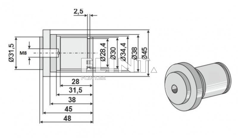 Ketta telg Väderstad 413929/418532 (keevitatav)